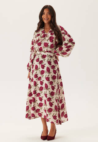 Printed Frill Blouse