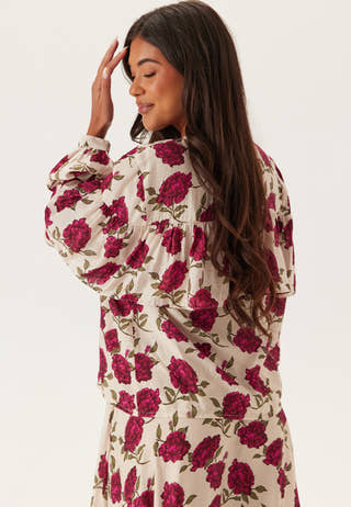 Printed Frill Blouse