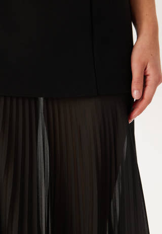 Bethie Strapless Sheer Skirt Dress