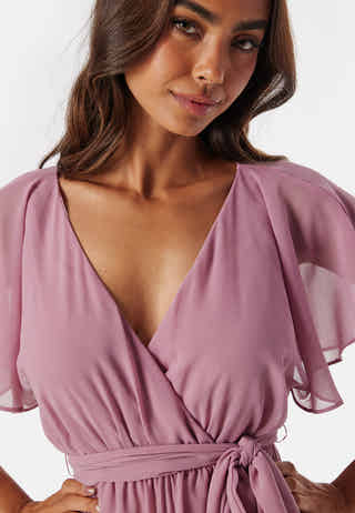 Flutter Chiffon Midi Dress