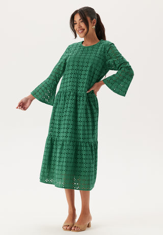 Broderie Anglaise Round Neck Dress