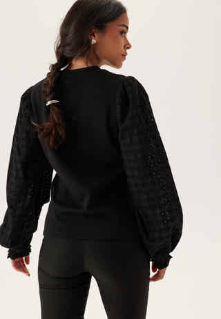 Broderie Anglaise Sleeve Top