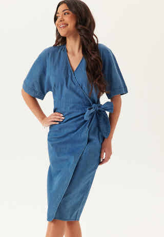 Denim Wrap Dress