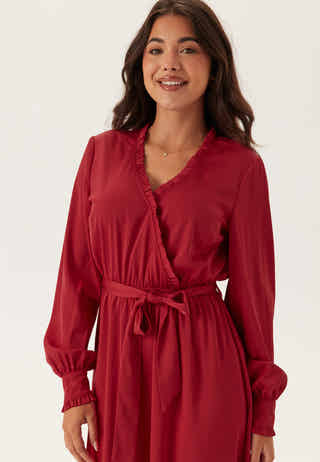 Frill Wrap Dress