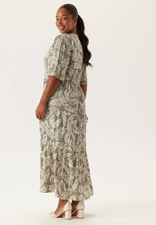 Puff Sleeve Viscose Dress