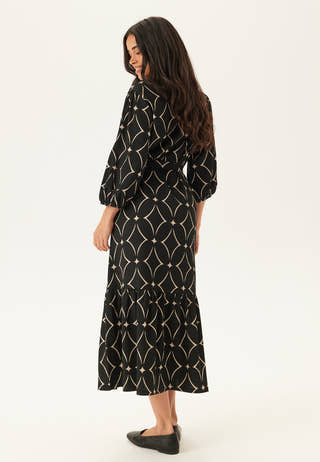 Structure Flounce Midi Dress