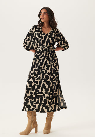 happy-holly-structured-puff-sleeve-midi-dress-blackcream_2