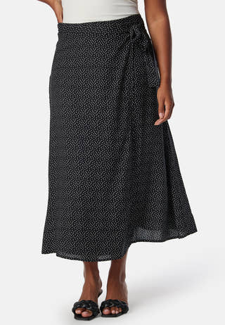 Viscose Midi Wrap Skirt