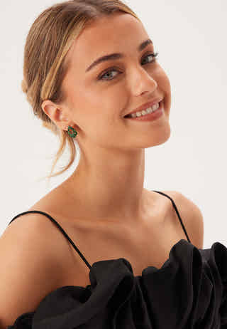 Petite Alice Earrings - Emerald