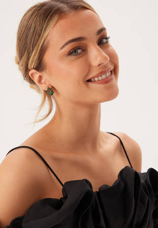Petite Alice Earrings - Emerald