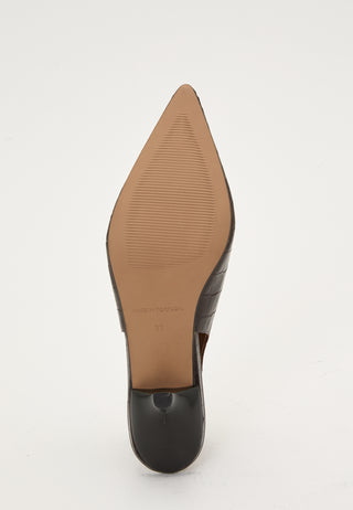 Croco Leather Slingback