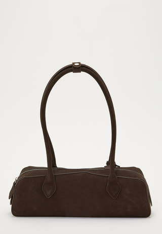 Suede Baguette Bag