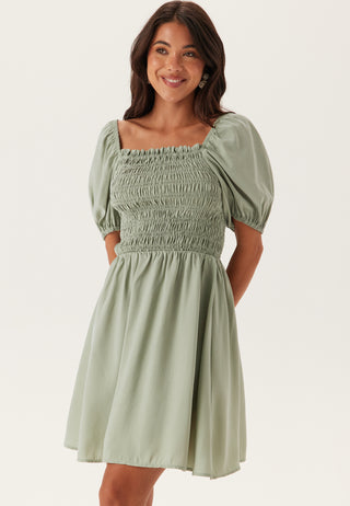 smock-short-modal-dress-green