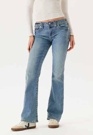 Becca Mid Rise Boot Cut Big T
